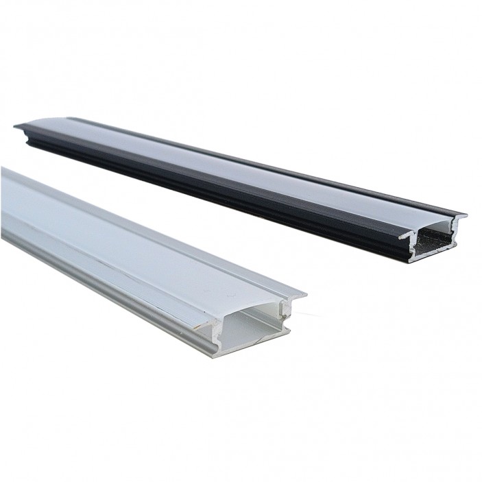 Aluminium embedded LED light profile - shallow Furniture LED lighting