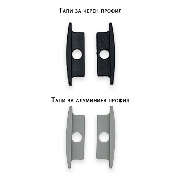 Aluminium embedded LED light profile - shallow Furniture LED lighting