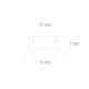 IVENTO Straight aluminum profile for LED strip 7x17mm, 3m. 31. Furniture LED lighting