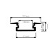 Aluminium embedded LED light profile - shallow Furniture LED lighting