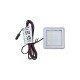 LED осветител за под шкаф квадратна кухненска лампа 2,5W 12VDC 9 диода 4000К с 2м кабел с конектор, мат хром 31. Осветителни тела за мебели