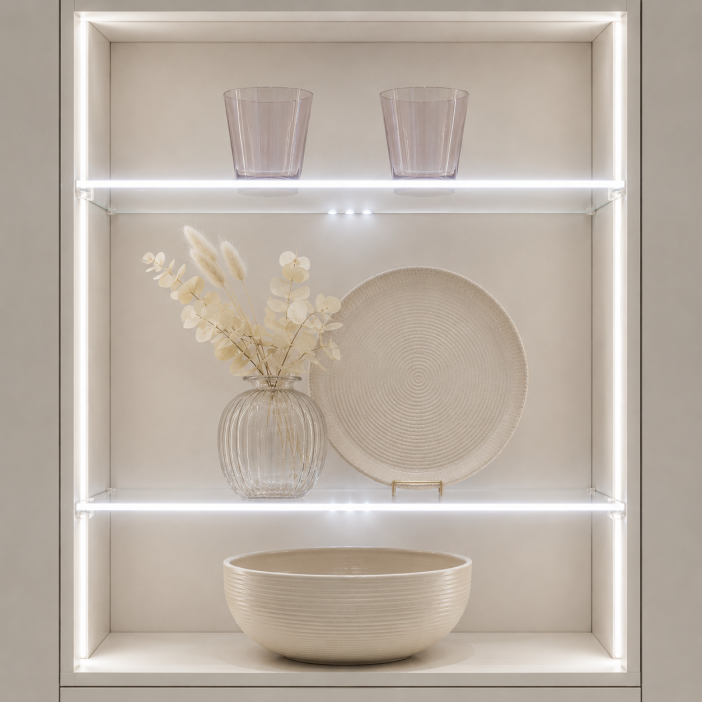 Метални LED щипки 0,25W за осветяване на стъклени рафтове във витрини 31L.350-352 - 31. Осветителни тела за мебели Метални LED щипки 0,25W за осветяване на стъклени рафтове във витрини 31. Осветителни тела за мебели