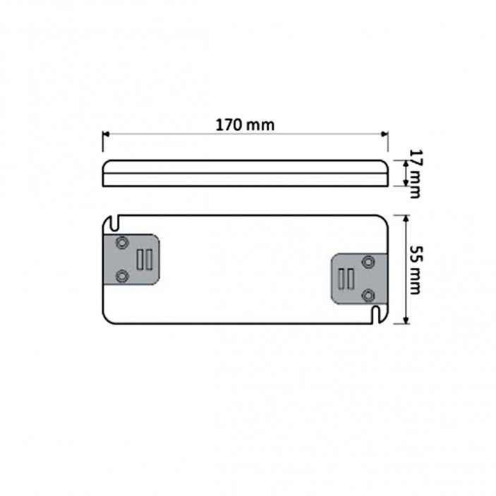 Плосък тънък LED драйвер 12V DC, 30W 31. Осветителни тела за мебели