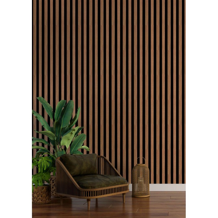 Стенен панел Rimini Walnut- Black 33. ПВЦ и МДФ Профили