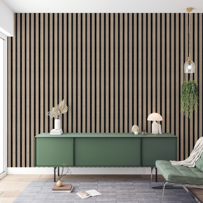 Стенен панел Natural Oak -Black 33. ПВЦ и МДФ Профили