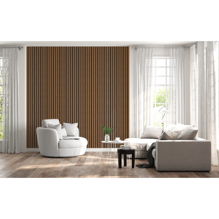 Стенен панел Golden Teak- Black 33. ПВЦ и МДФ Профили