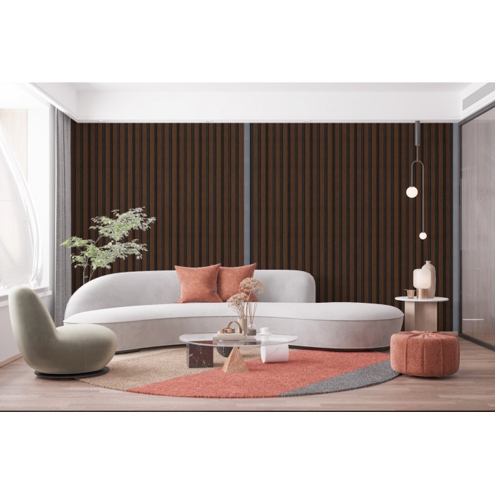 Стенен панел Dark Walnut Matte- Black 33. ПВЦ и МДФ Профили