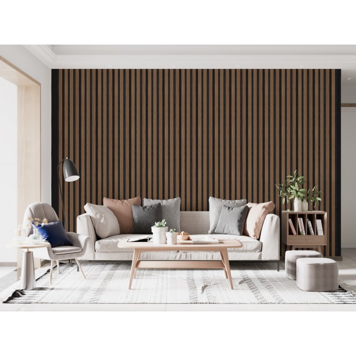 Стенен панел Dark Walnut- Black 33. ПВЦ и МДФ Профили