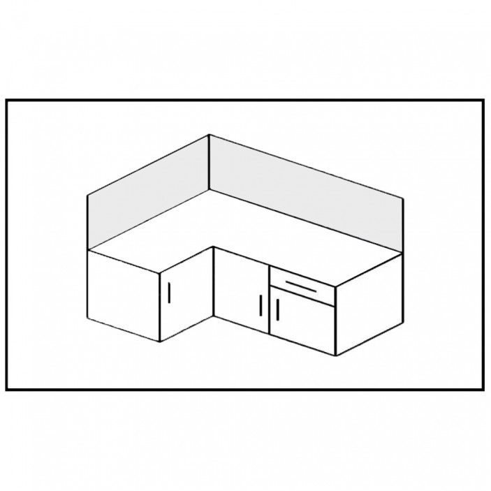 Kitchen backsplash 101 G, White with glossy surface 34L.101G.08 - 34. Worktops and Back panels Kitchen backsplash 101 G, White with glossy surface 34. Worktops and Back panels