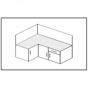 Кухненски плот 102 G, Бял с гланцова повърхност