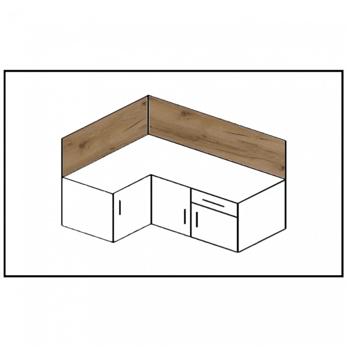 Кухненски гръб 309 М, дървесен декор с матово покритие 34. Плотове и гърбове