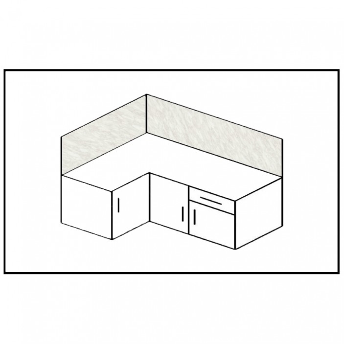 Кухненски гръб 501 M, бял мрамор с матово покритие 34. Плотове и гърбове