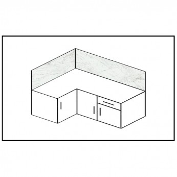 Кухненски гръб 502 G, бял мрамор с гланцово покритие