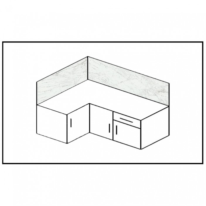 Кухненски гръб 502 G, бял мрамор с гланцово покритие 34. Плотове и гърбове