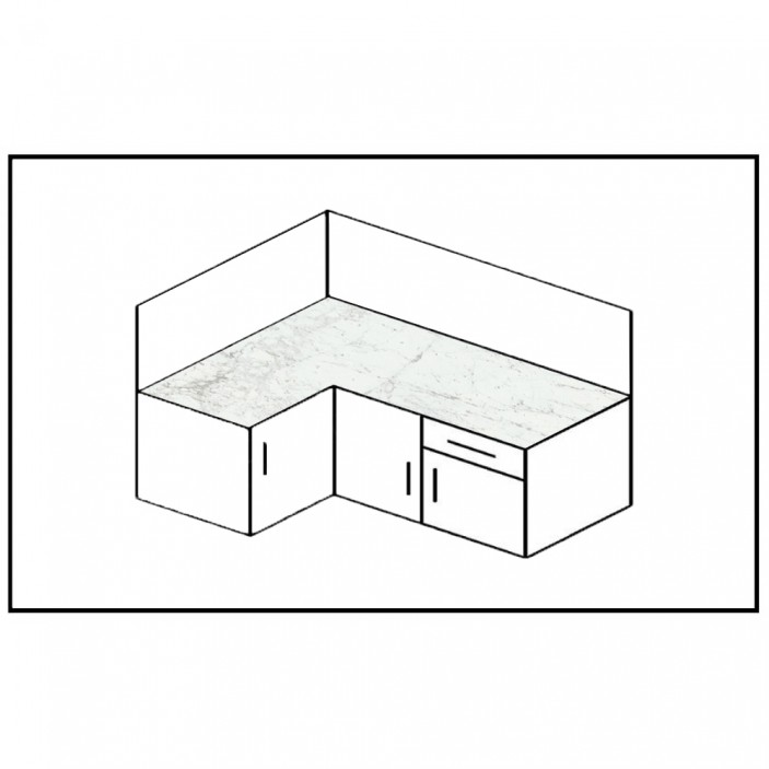 Кухненски плот 502М, Бял мрамор с матова повърхност 34. Плотове и гърбове