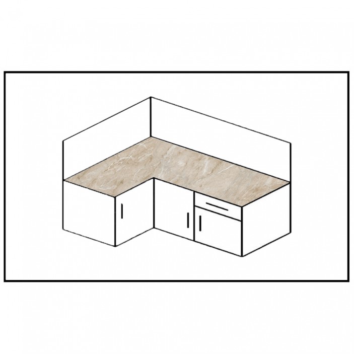 Кухненски плот 509 G, пясъчен мрамор с гланцова повърхност 34. Плотове и гърбове