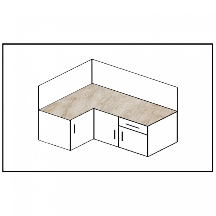Кухненски плот 509 М, пясъчен мрамор с матова повърхност 34. Плотове и гърбове