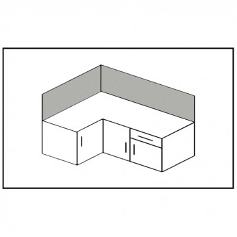 Кухненски гръб 512 M, сив с матово покритие