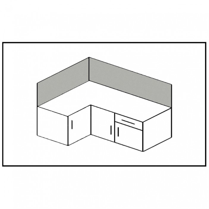 Кухненски гръб 512 M, сив с матово покритие 34. Плотове и гърбове