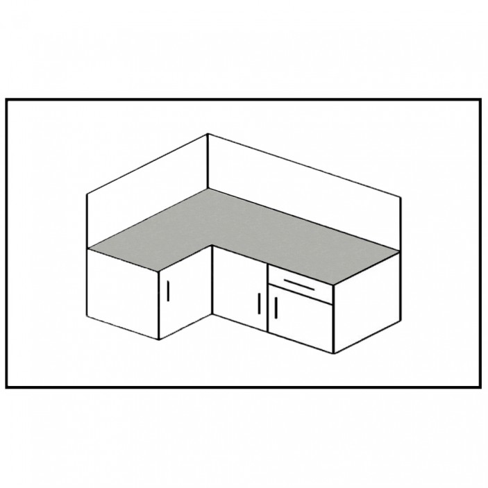 Кухненски плот 512 М, сив с матова повърхност 34. Плотове и гърбове