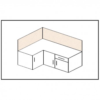 Кухненски гръб 517 M, бежов с матово покритие 34. Плотове и гърбове