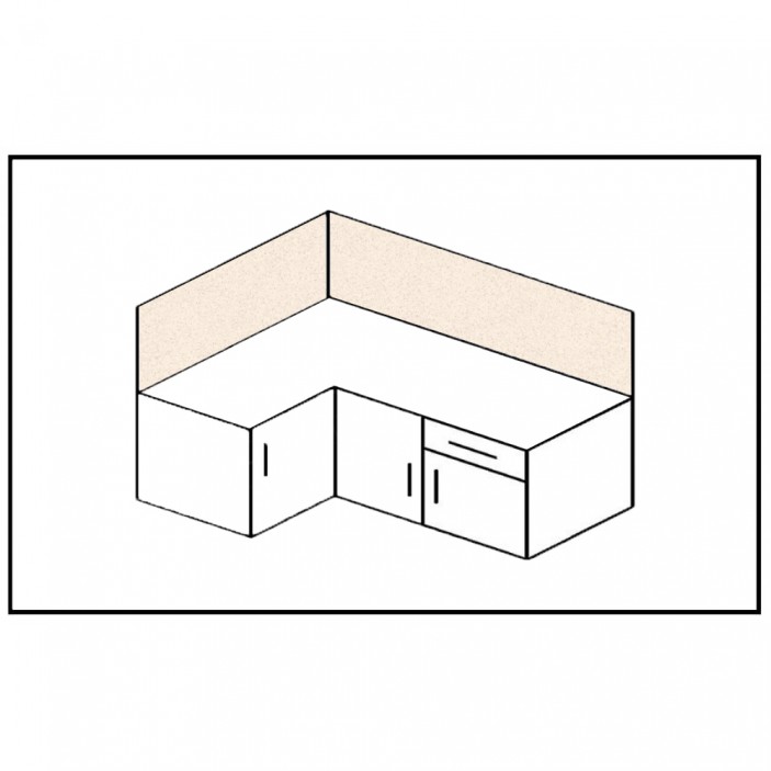 Кухненски гръб 517 M, бежов с матово покритие 34. Плотове и гърбове
