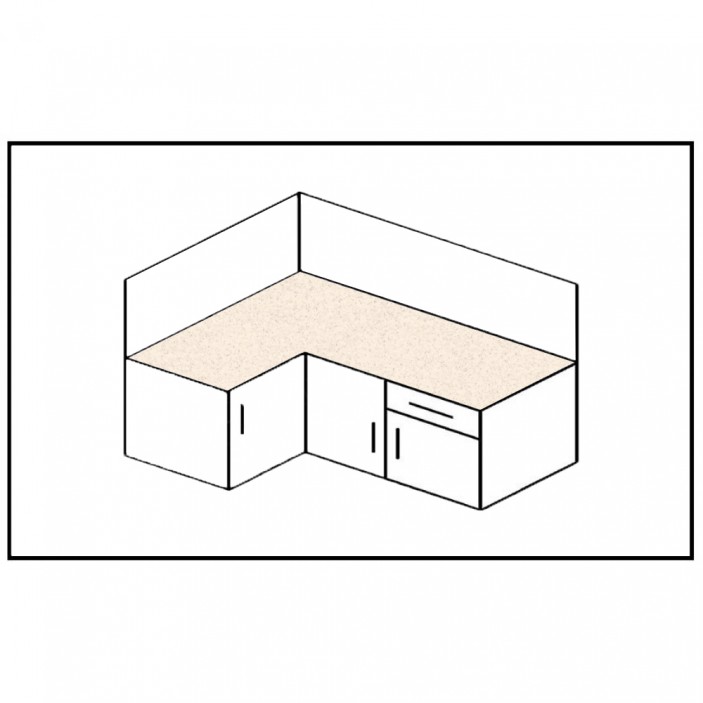 Кухненски плот 517 М,  матова повърхност 34. Плотове и гърбове