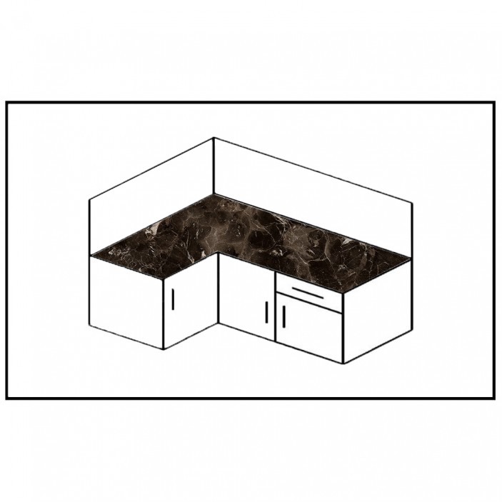 Кухненски плот 521 М,  матова повърхност 34. Плотове и гърбове