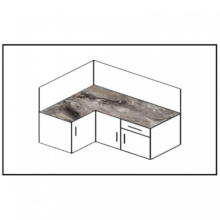Кухненски плот 523 М,  матова повърхност 34. Плотове и гърбове