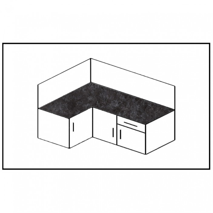 Kitchen countertop 525 G, black marble 34. Worktops and Back panels