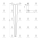 IVENTO Leg 400 mm high Furniture legs and spacers