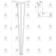 IVENTO Leg 700 mm high 10L.114.70.16 - Furniture legs and spacers IVENTO Leg 700 mm high Furniture legs and spacers