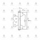 Interior door hinge, 2mm and 2.5mm, Black Interior door accessories