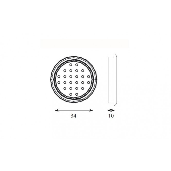 Plastic vent grille Ф34mm. 30L.621.01-10 - Interior door accessories Plastic vent grille Ф34mm. Interior door accessories