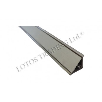 Aluminium standing wall seal profile, linen