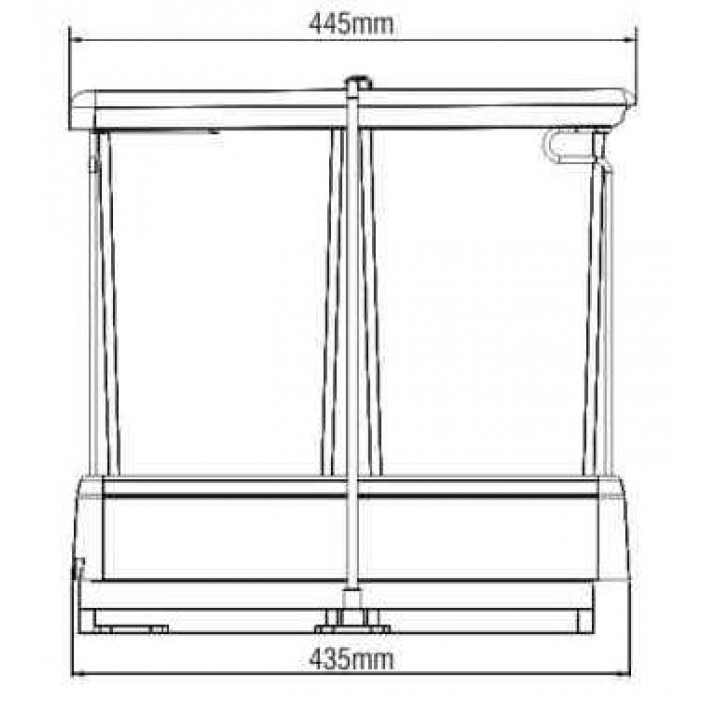 Double cabinet kitchen waste bins 19L.100.38-39 - Kitchen accessories Double cabinet kitchen waste bins Kitchen accessories