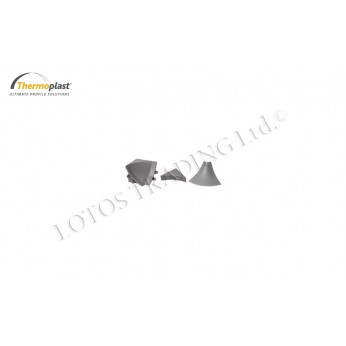 Corners and Endings for Wall seal profile 15x15 matt chrome