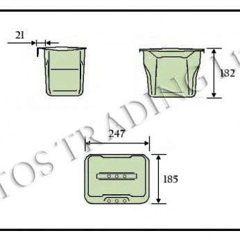 Hanging waste bin - 5L Kitchen accessories