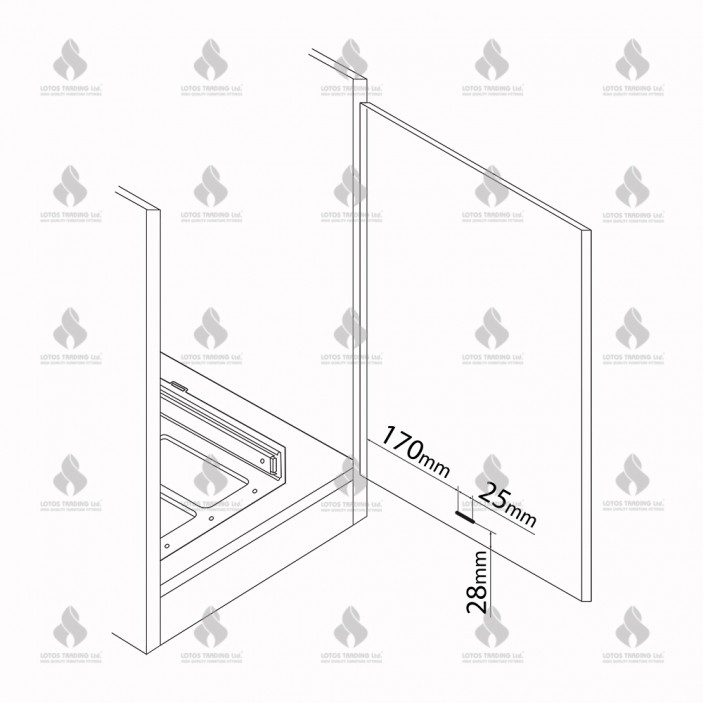 Built-in basket - PVC 24L 19L.100.44 - Kitchen accessories Built-in basket - PVC 24L Kitchen accessories