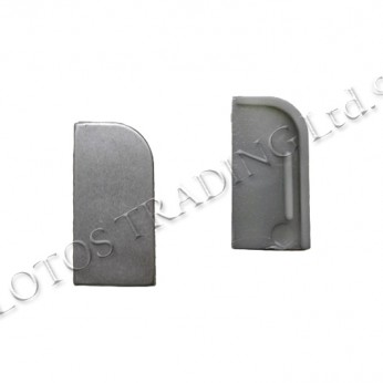 End cap for Small wall seal profile, matt chrome Kitchen accessories