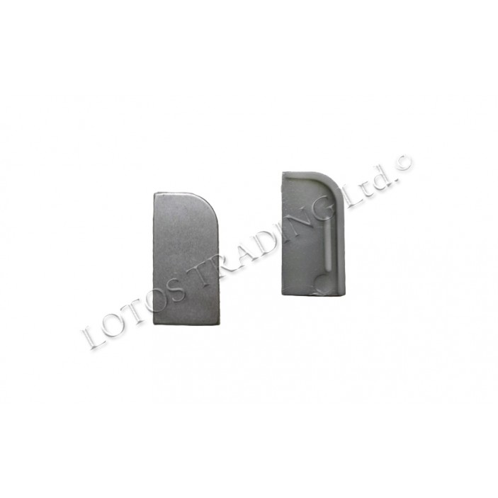 End cap for Small wall seal profile, matt chrome Kitchen accessories