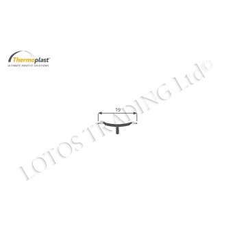 Concave wall seal profile 15x15 matt chrome Concave wall seal profile 15x15 matt chrome