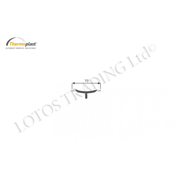 Concave wall seal profile 15x15 matt chrome Kitchen accessories