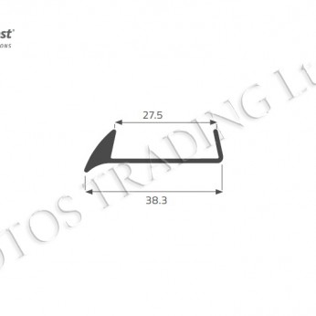 Silicone concave wall seal profile for 28 mm board Kitchen accessories