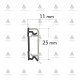 Small wall seal profile, champagne_ 19L.506.23-23s-4.00-K - Kitchen accessories Small wall seal profile, champagne_ Kitchen accessories