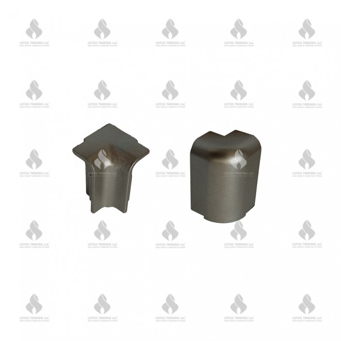 Inner and outer corner for Small standing wall seal profile, champagne Kitchen accessories