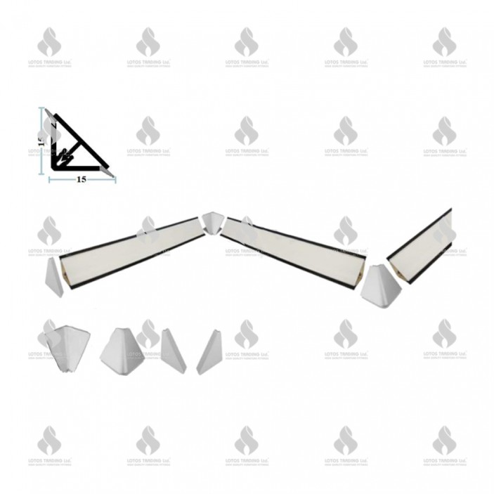 Endings  for Straight line Wall seal profile 15x15 19L.413.01-16 - Kitchen accessories Endings  for Straight line Wall seal profile 15x15 Kitchen accessories