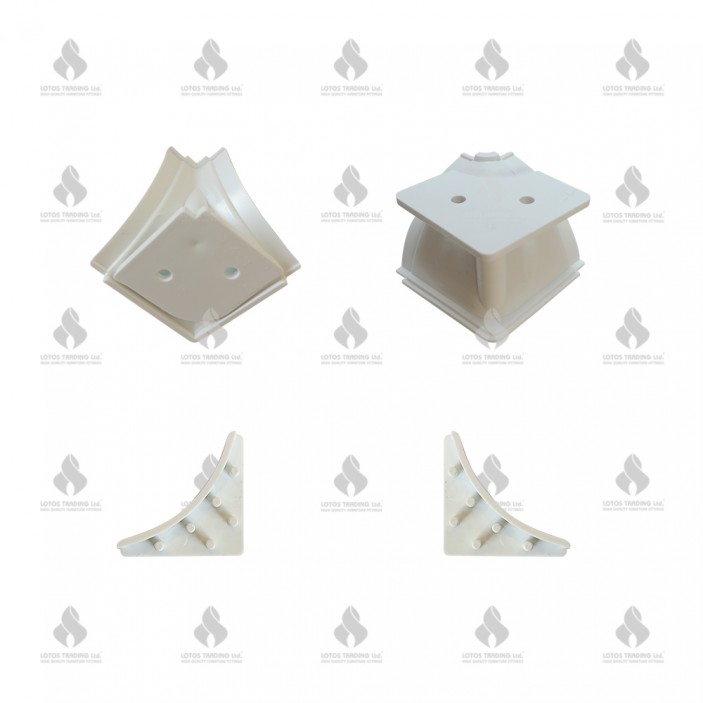 Set of plugs and corners for water seal profile, white Kitchen accessories