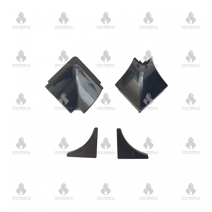 Set of plugs and corners for water seal profile, black set Kitchen accessories