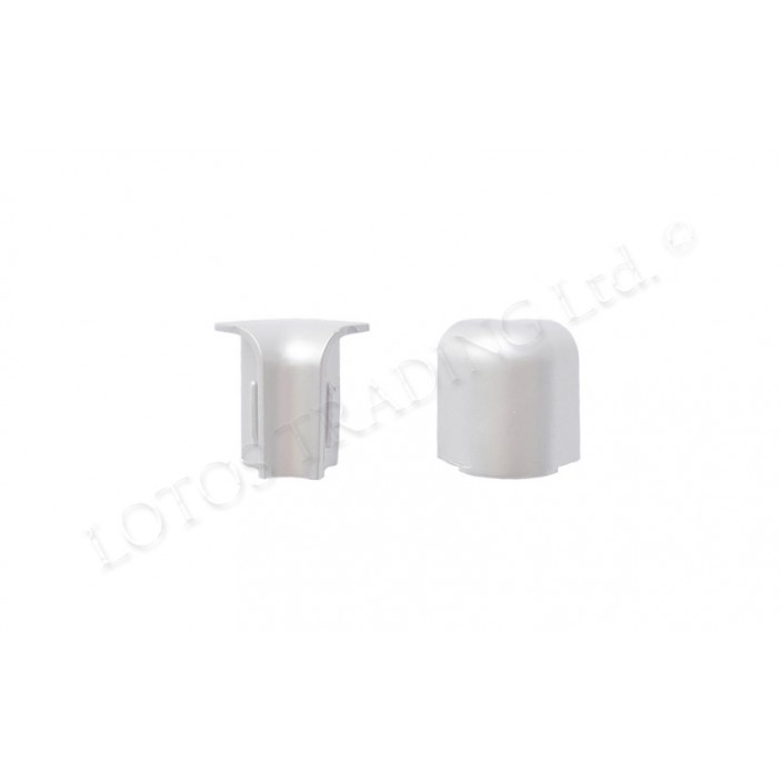 Inner and outer corner for Small standing wall seal profile, white Kitchen accessories